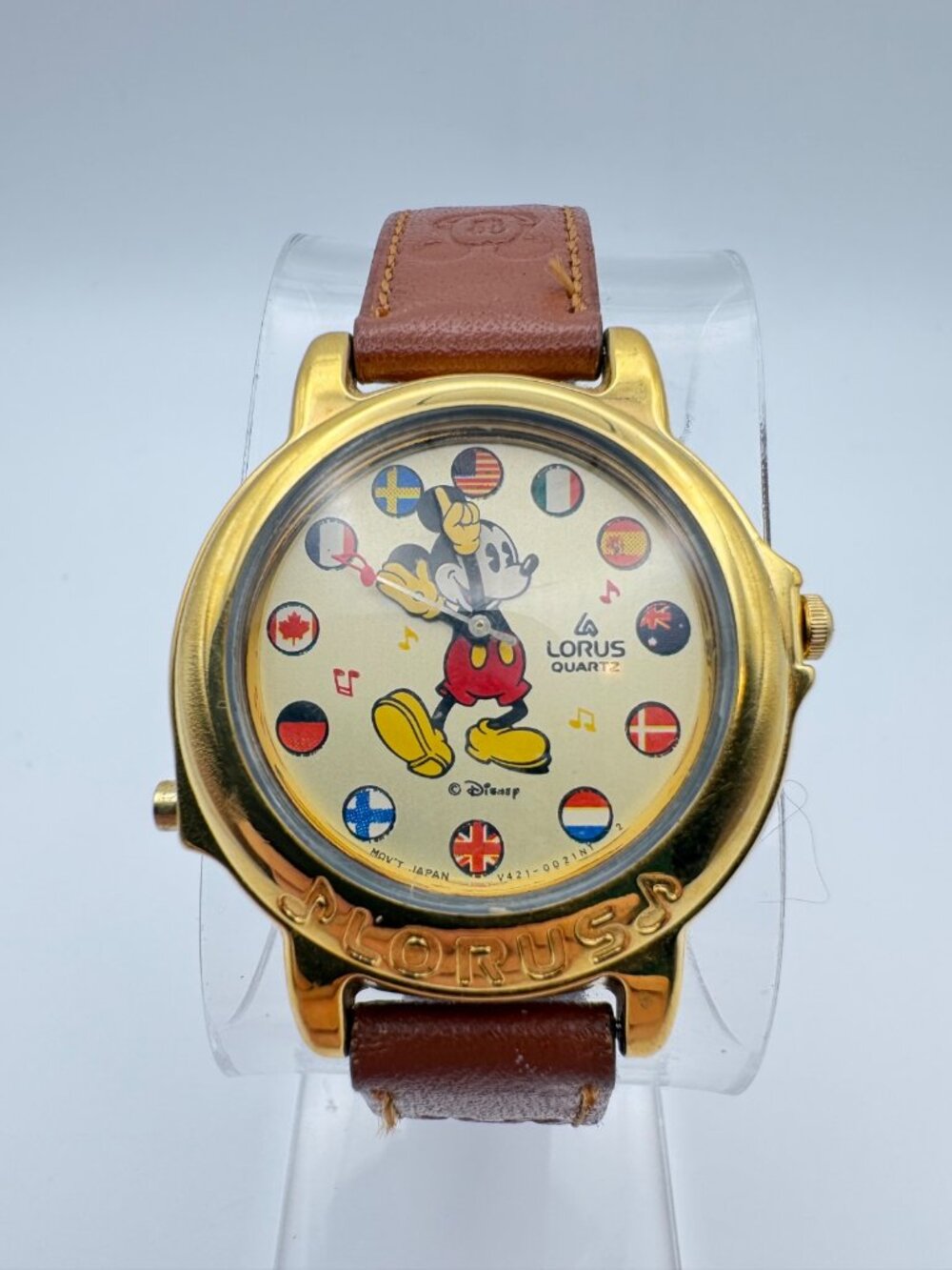Vintage Lorus Disney Mickey Mouse Musical Watch V421-0020 It's A Small World